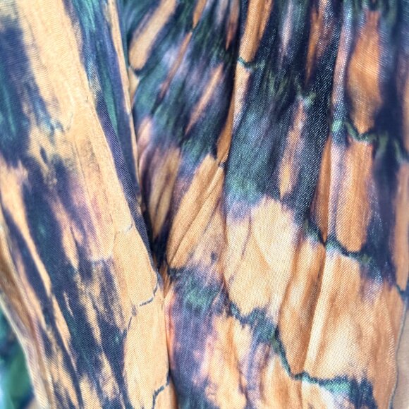 STYLE PARK 1 Boho Hippie Flowy Rustic Tie Dye Maxi Kaftan Dress Womens One Size - Picture 3 of 7